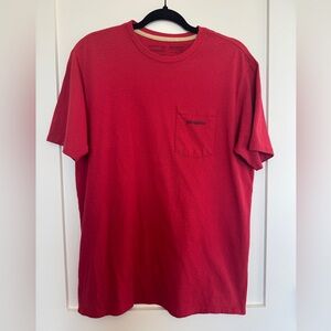 Patagonia Men’s S Fitz Roy Horizons Icon Responsibili-tee Tshirt Red with Pocket